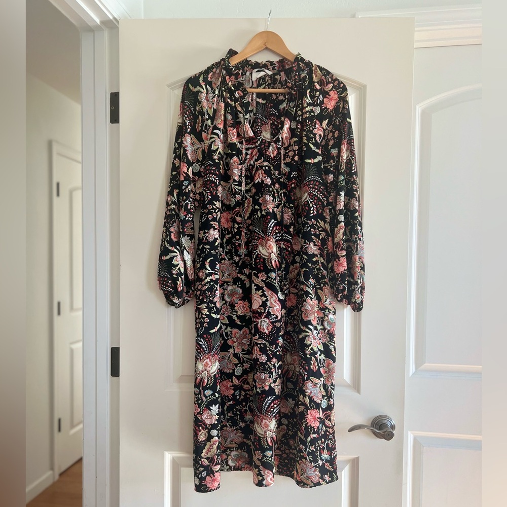 Floral Black Dress